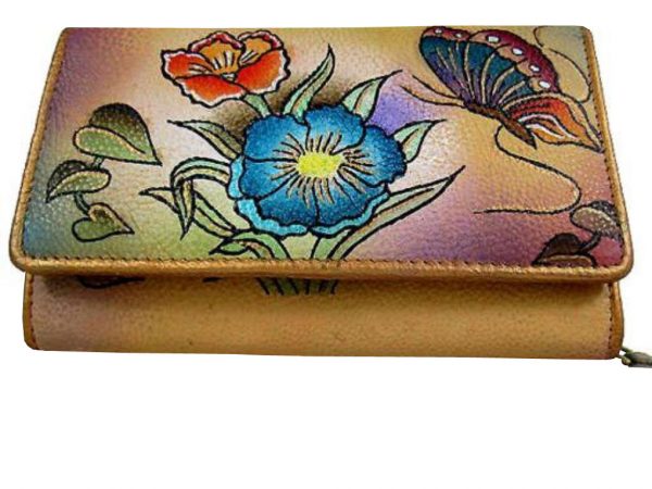 Daisy Flower Hand Painted Wallet