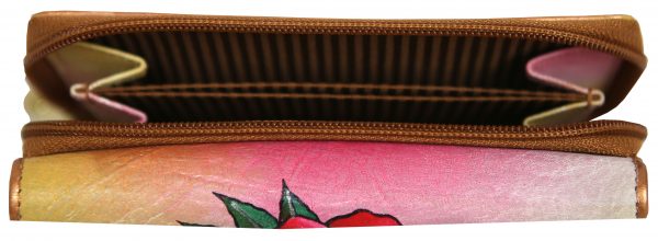 Rose flower Hand Painted Wallet - Image 3