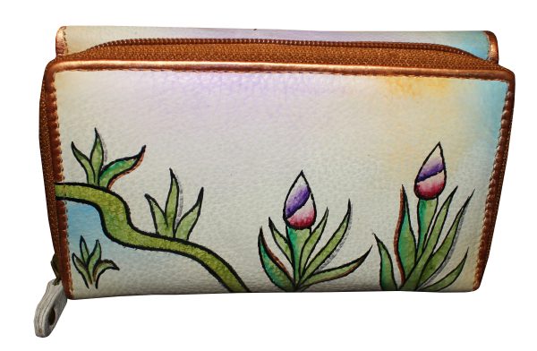 Iris Flower Hand Painted Wallet - Image 2