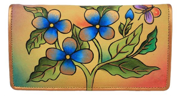 Blue/Gold Hand Painted Wallet