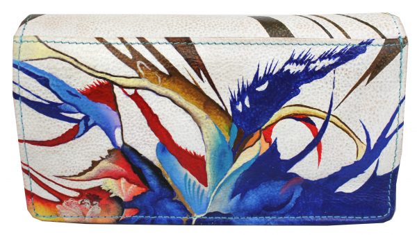 Blue/White Hand Painted Wallet - Image 2