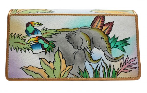 Elephant Hand Painted Wallet - Image 2