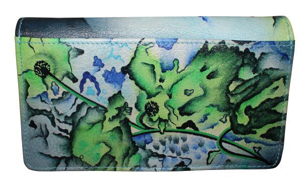 Green Splash Hand Painted Wallet - Image 2