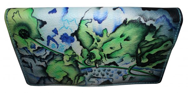 Green Splash Hand Painted Wallet