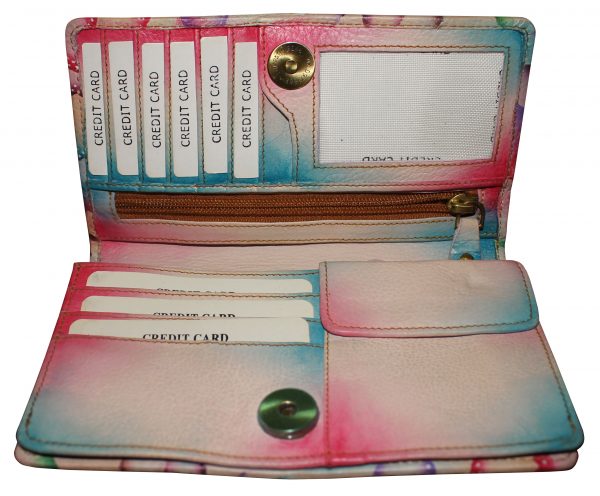 Multi-colored Hand Painted Wallet - Image 4