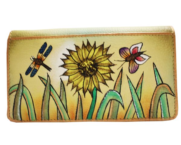 Sunflower Hand Painted Wallet - Image 2