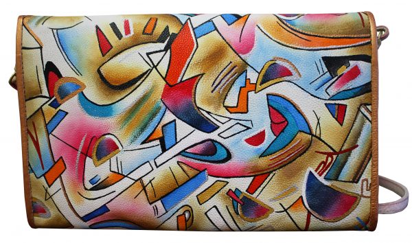 Multi Abstract Hand Painted Clutch - Image 2