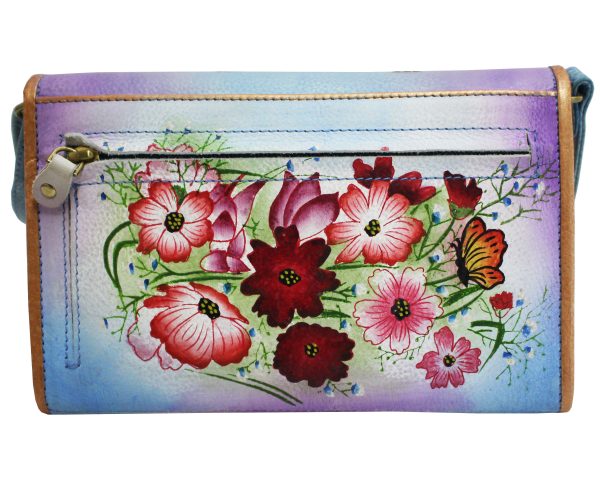 Pink/Red Flowers Hand Painted Clutch - Image 2