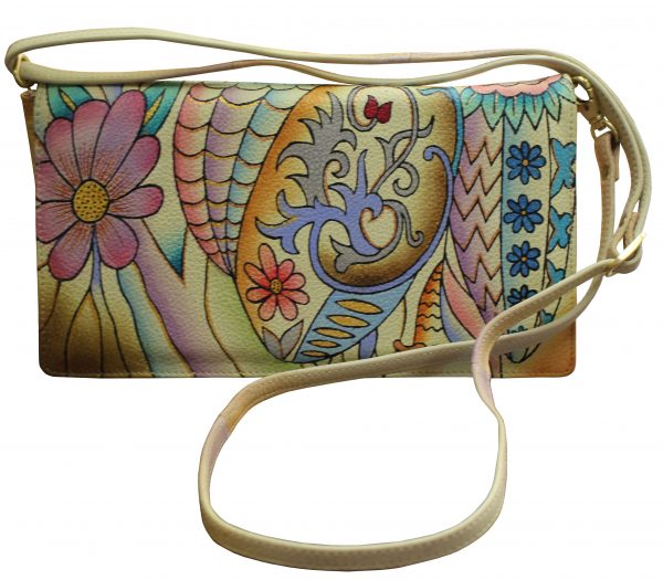 Floral Abstract Hand Painted Clutch