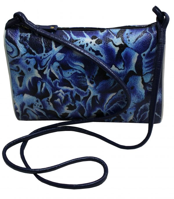 Blue Splash Hand Painted Shoulder Bag