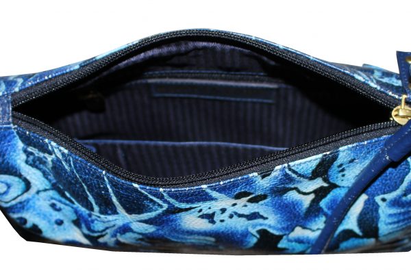 Blue Splash Hand Painted Shoulder Bag - Image 3