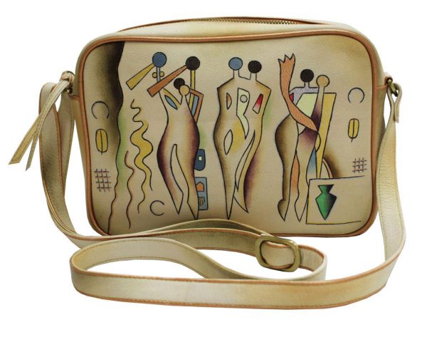 Dancing Ladies Hand Painted Hand Bag