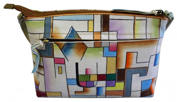 New Abstract Hand Painted Cross-body Shoulder Bag - Image 2