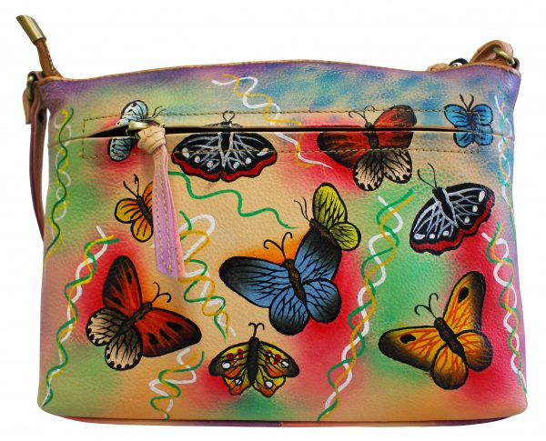 Butterfly Hand Painted Cross-body Small Bag - Image 2