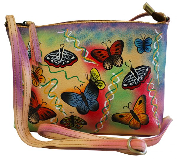 Butterfly Hand Painted Cross-body Small Bag