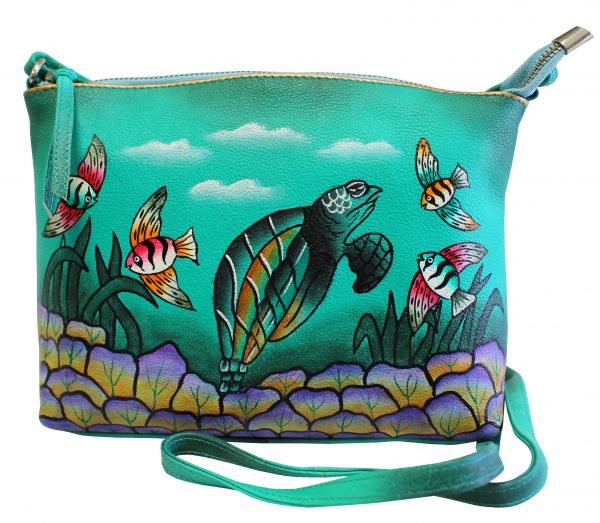 Ocean Hand Painted Small Cross-body Hand Bag