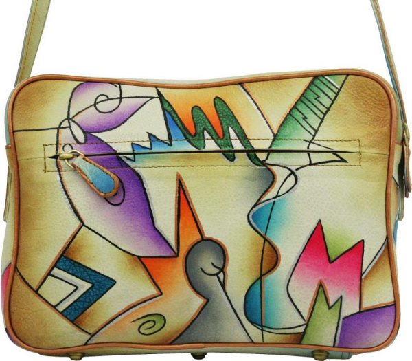 Camera Abstract Hand Painted Hand Bag - Image 2