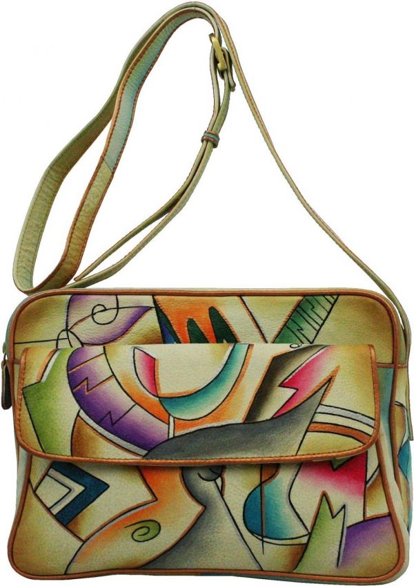 Camera Abstract Hand Painted Hand Bag