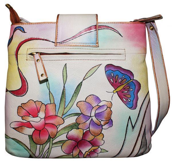 Flower Garden Hand Painted Hand Bag - Image 2