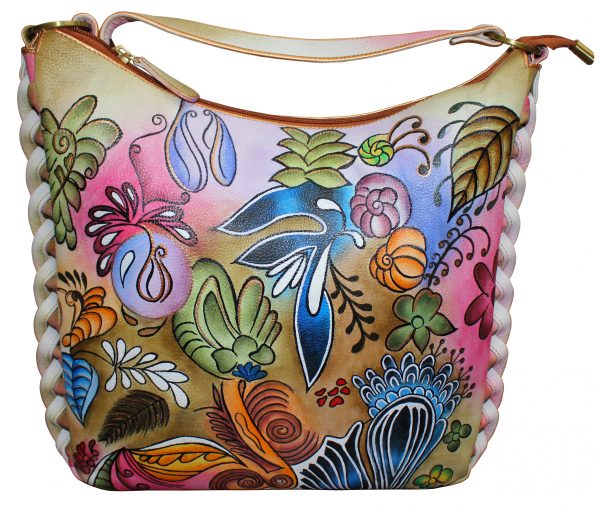 New Flower Hand Painted  Braided Hand Bag - Image 2