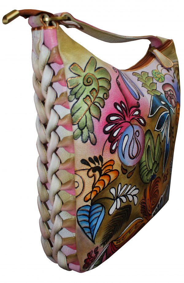 New Flower Hand Painted  Braided Hand Bag - Image 3