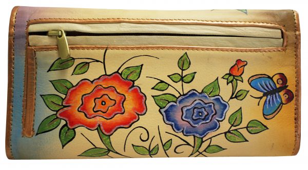 Flower Hand painted Wallet - Image 2