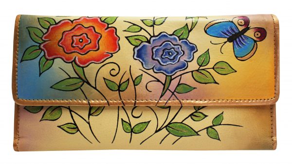 Flower Hand painted Wallet