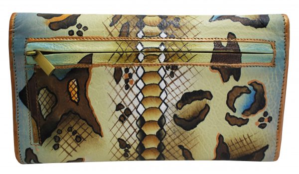 Leopard Hand Painted Wallet - Image 2