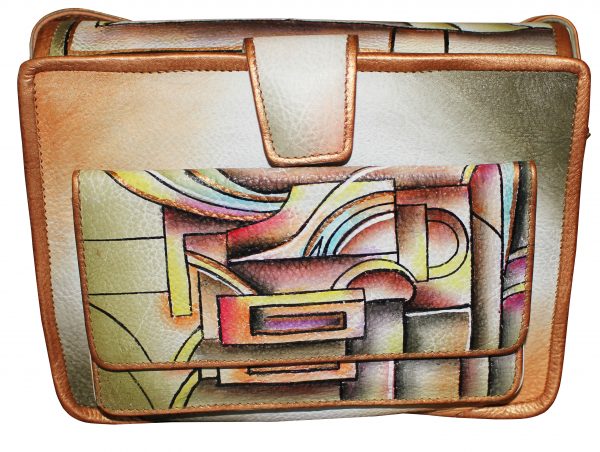 Cubic Art Hand Painted Organizer Hand Bag - Image 2