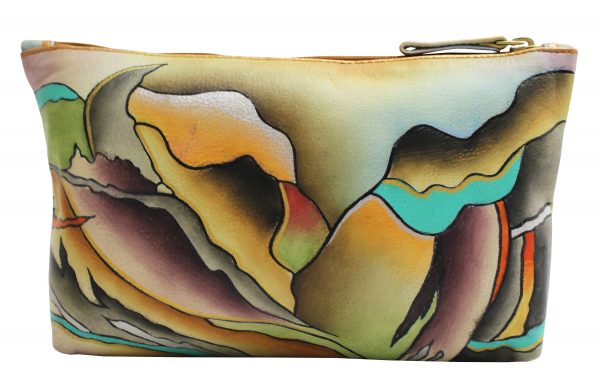 Large Abstract Hand Painted Clutch - Image 2