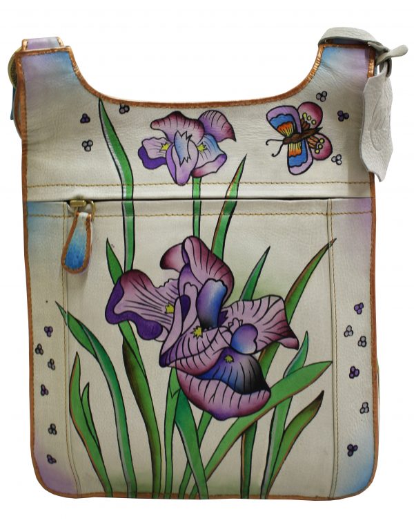 Iris Hand painted Cross-body Mail Bag - Image 2