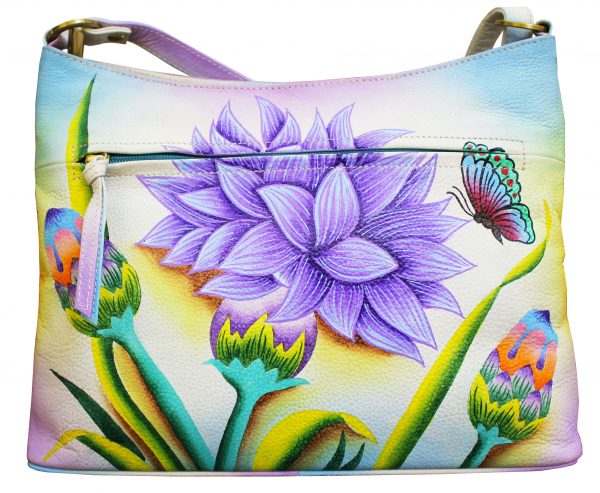 Dahlia Hand Painted Medium Shoulder Bag - Image 4