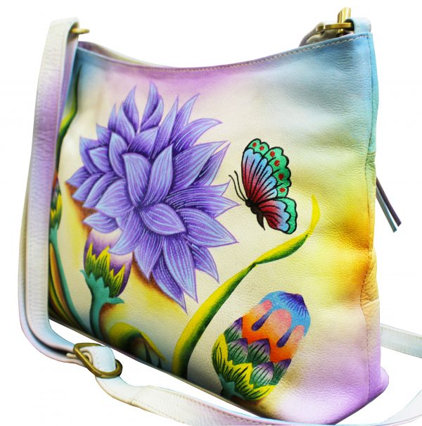 Dahlia Hand Painted Medium Shoulder Bag - Image 6