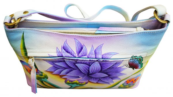 Dahlia Hand Painted Medium Shoulder Bag - Image 3