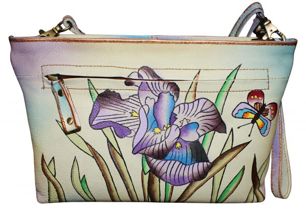 Iris Hand Painted Cross-body Shoulder Bag - Image 2