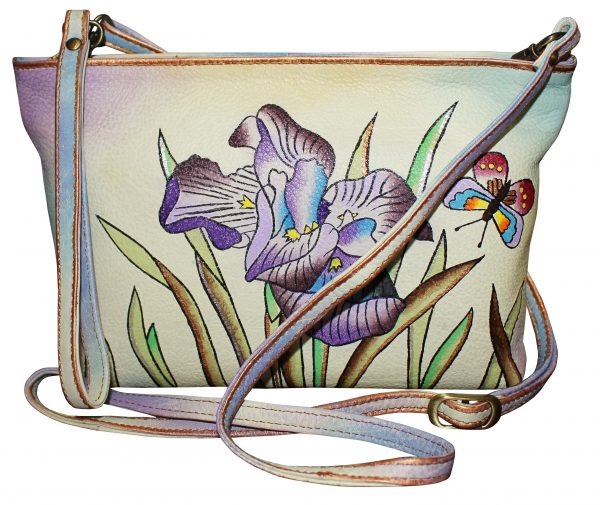 Iris Hand Painted Cross-body Shoulder Bag