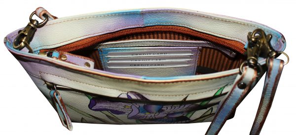 Iris Hand Painted Cross-body Shoulder Bag - Image 4