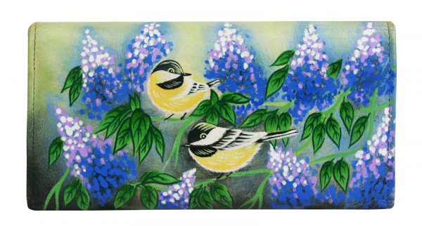 Twin Birds Hand Painted Wallet - Image 2