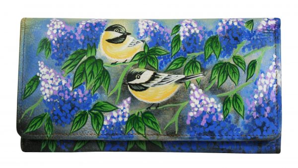 Twin Birds Hand Painted Wallet