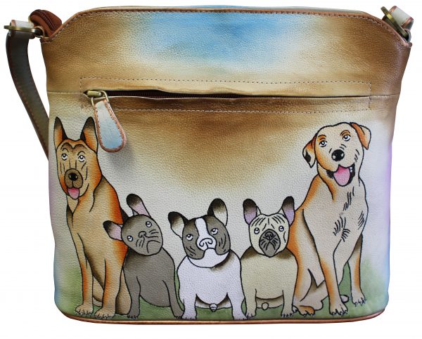 Five Dogs Hand Painted Shoulder Bag - Image 2