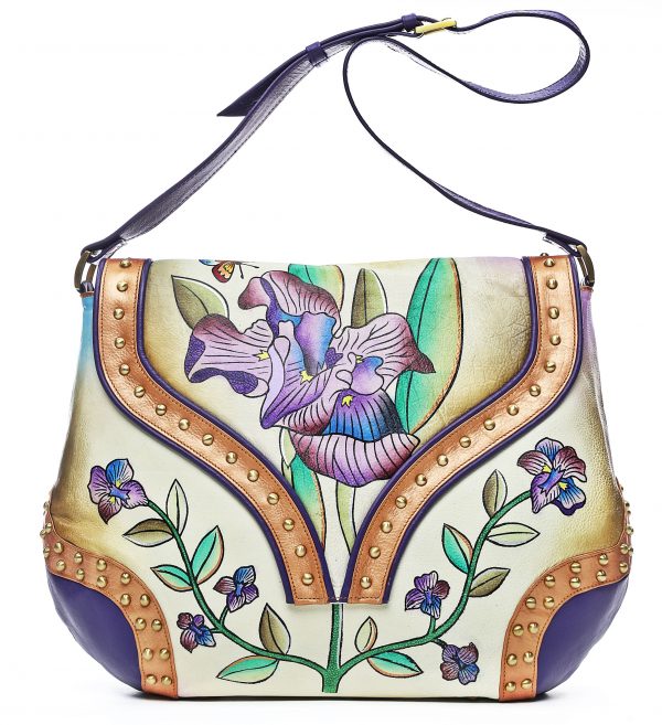 Iris Hand Painted Tote Bag