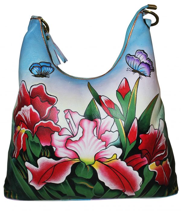 Red/Pink Hand Painted Shoulder Hand Bag