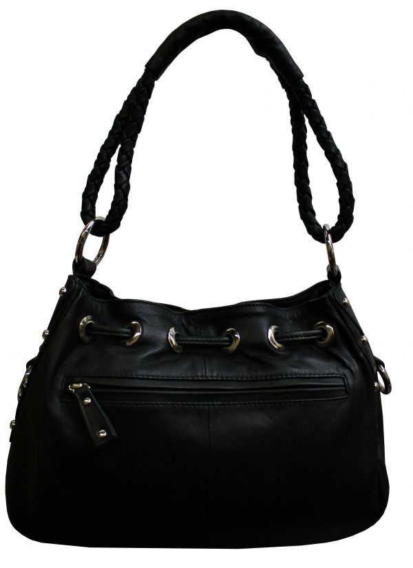 All Leather Drawstring Shoulder Bag - Image 2