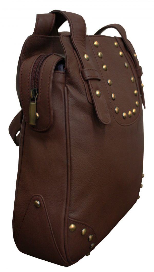 All Leather Hand Bag with studs - Image 3