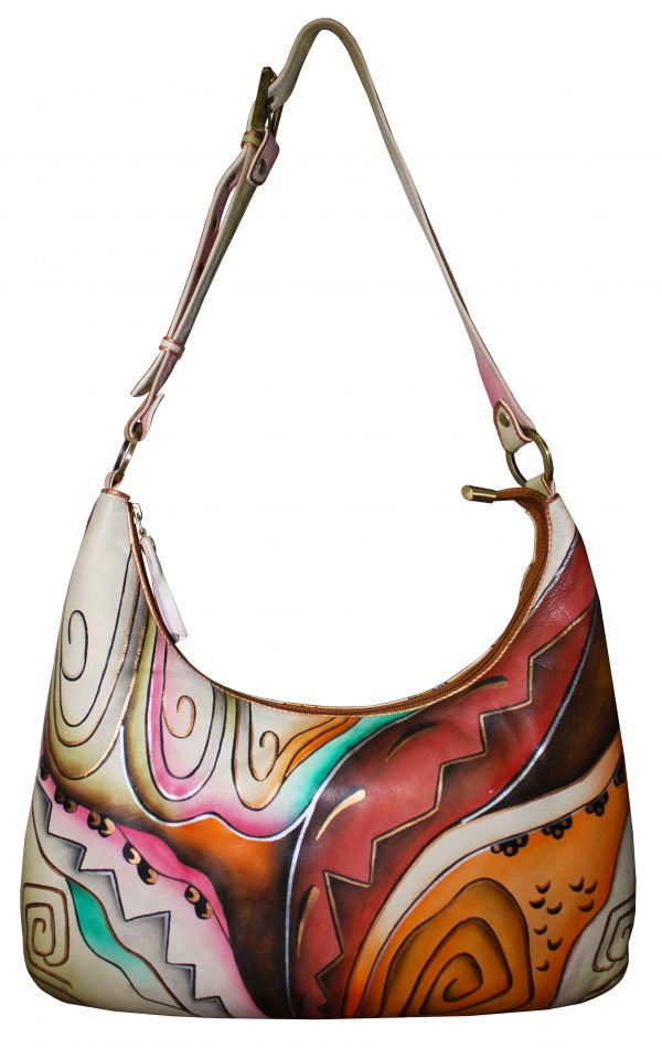 Whimsical Hand Painted Shoulder Bag