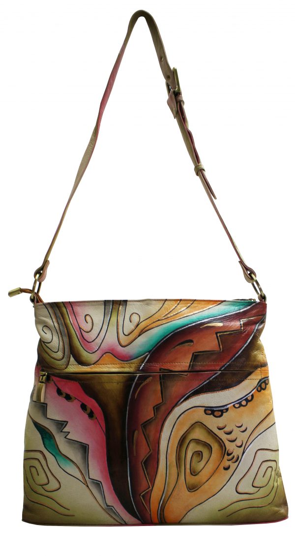 Whimsical Hand Painted Shoulder Bag Tote - Image 4