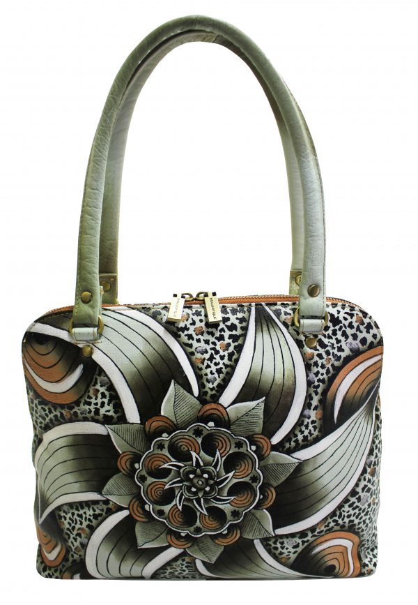 Zentangle Hand Painted Shoulder Bag