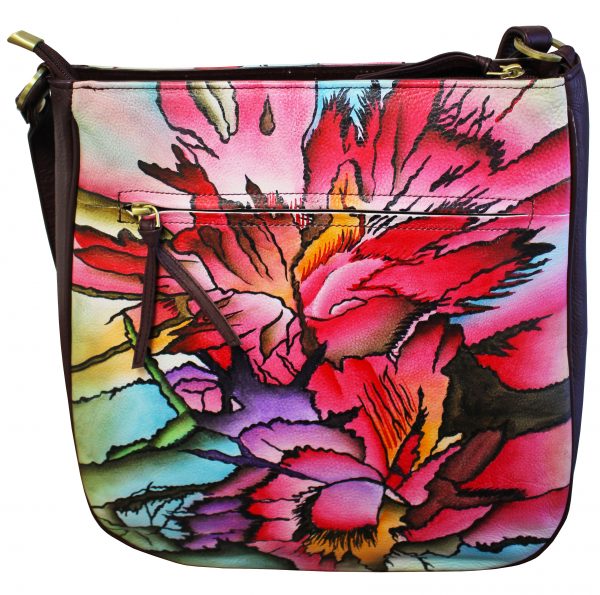 Red/Maroon Hand Painted Shoulder Bag - Image 2