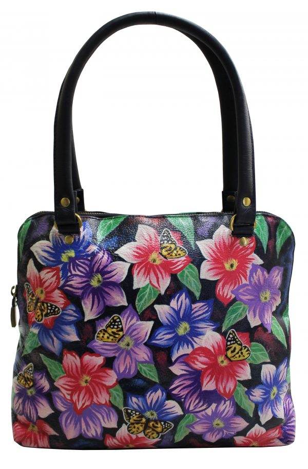 Butterfly Hand painted Hobo Satchel