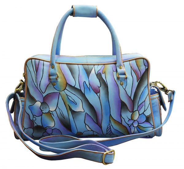 Blue Jungle Hand Painted Large Shoulder Bag - Image 2